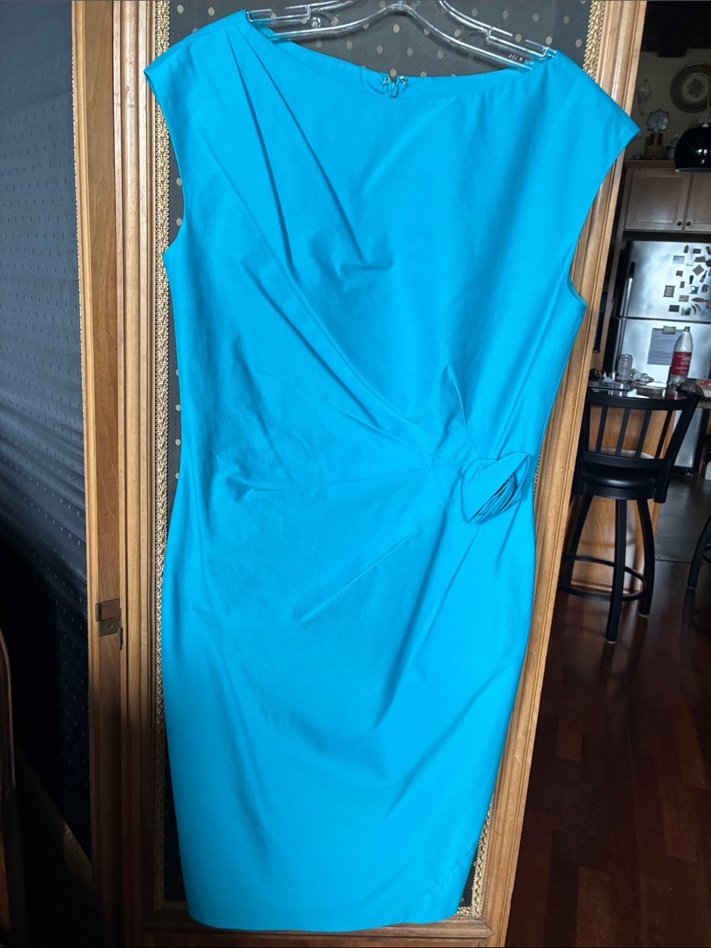 Suzi Chin for Maggy Boutique Turquoise Sheath Dress